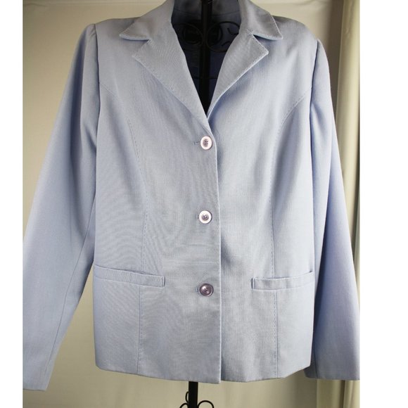 Sag Harbor Jackets & Blazers - Pastel Blue Lined Blazer Jacket Size 10